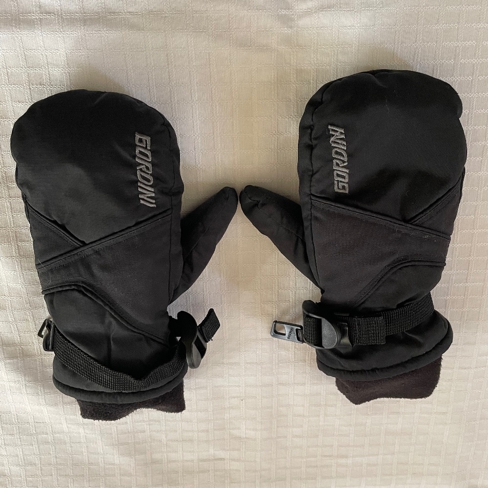Gordini Black Snow Mittens Size Juniors Large